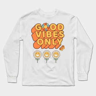 Sunflower Power, Good Vibes Only Long Sleeve T-Shirt